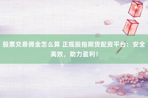 股票交易佣金怎么算 正规股指期货配资平台：安全高效，助力盈利！