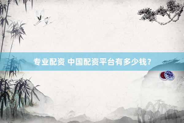 专业配资 中国配资平台有多少钱?