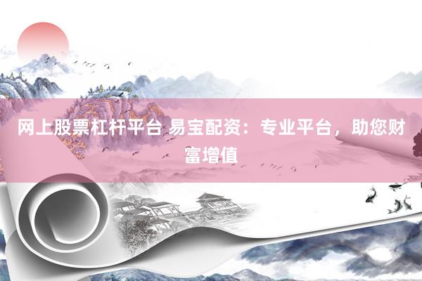 网上股票杠杆平台 易宝配资:专业平台,助您财富增值