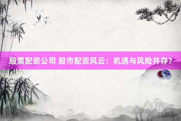 股票配资公司 股市配资风云:机遇与风险并存?