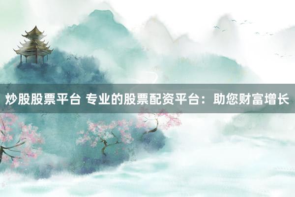 炒股股票平台 专业的股票配资平台：助您财富增长